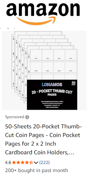 Coin Pocket Pages