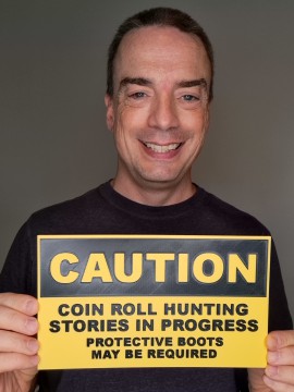 Product Image: A cleverly designed 3D printed coin collecting-themed sign featuring bold text that reads 